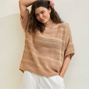 Aerie Knit Short Sleeve Sweater